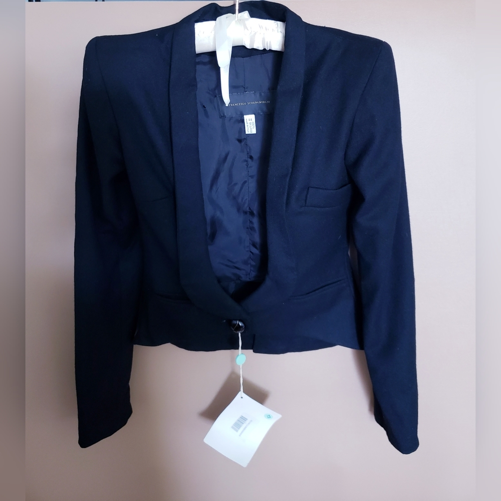 Francesco Scognamiglio Wool Jacket Women's Black Size 44